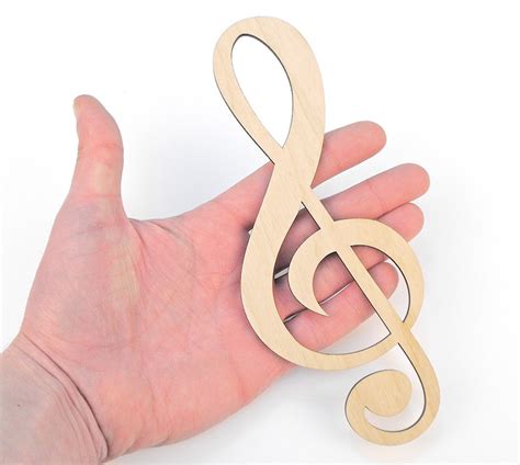 Wooden Music Note 20x76cm Shape Art Projects Craft Ornament Etsy