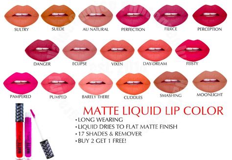 La Colors Lip Matte Liquid Lipstick Couture Waterproof Choose 18 Colors Cosmetic Lacolors Lip