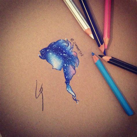 How To Draw Galaxy Elsa With Colored Pencil By Sgalia Giuseppe Art