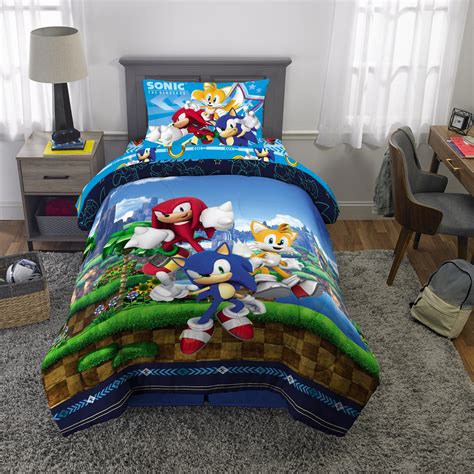 Sonic The Hedgehog Kids Twin Bed In A Bag Gaming Bedding Comforter