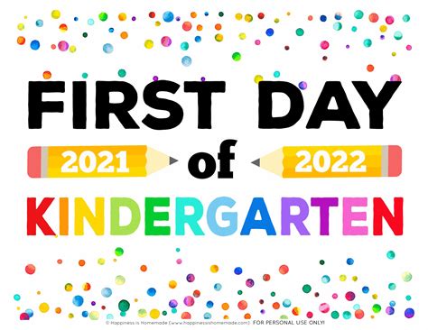 First Day Of Kindergarten Sign Sanypk