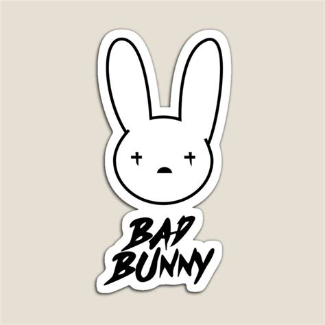 Bad Bunny Logo Sticker Magnet By Wshstudio In 2021 Bunny Logo Logo