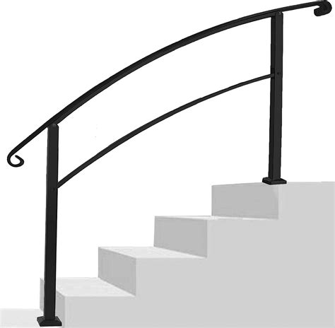 Buy Handrails For Outdoor Stepsblack Outdoor Stair Railing 5 Step