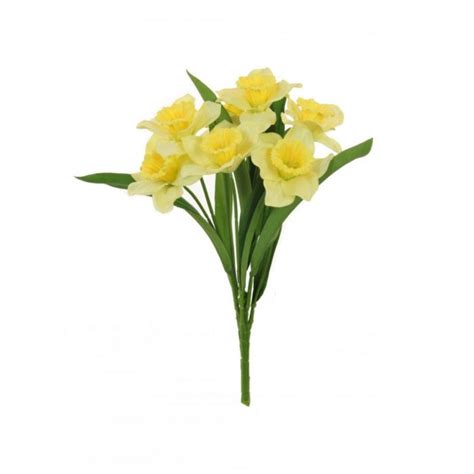 46cm Artificial Yellow Daffodil Bush Permabloom