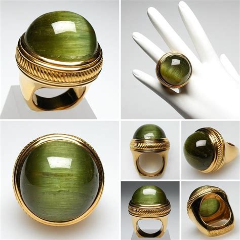 1st year anniversary gift ideas (gold). 18th Wedding Anniversary Gift | Cat eye jewelry, Green ...