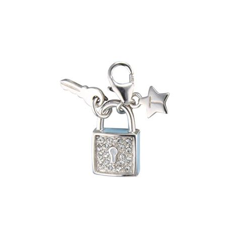 Sterling Silver Lock And Key Charm By Tingle London Sch152