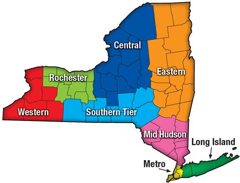 New York Region Map South Carolina Map