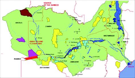 4 Map Showing The Zambezi River And Its Catchment Area Source