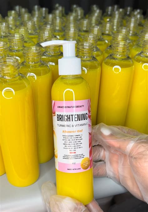 Brightening Turmeric And Vitamin C Shower Gel Etsy