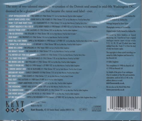 Shrine The Rarest Soul Label Volume 1 Various Artists Cd Kent
