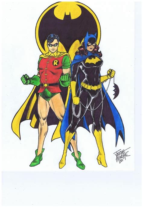 Batgirl Babs Gordon And Robin Dick Grayson By Joseph Mackie In Bernd