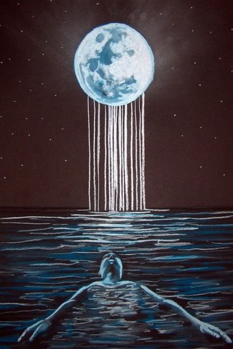 Melting Moon Art So Crafty Pinterest