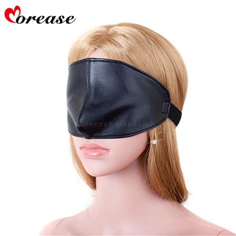 morease blindfold sexy leather eye mask bdsm restraints fetish slave erotic cosplay bondage