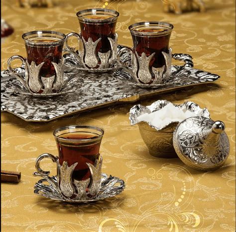 Turkish Tea Set Tulip Design Kocgifts