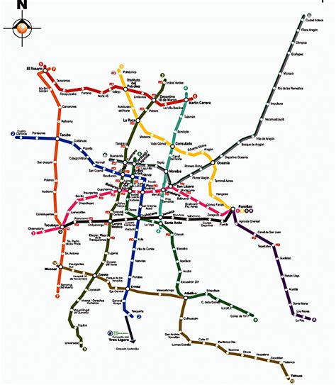 Linea B Del Metro Df Mapa