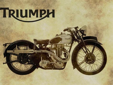 Vintage Triumph Motorcycles Photograph By Dan Sproul