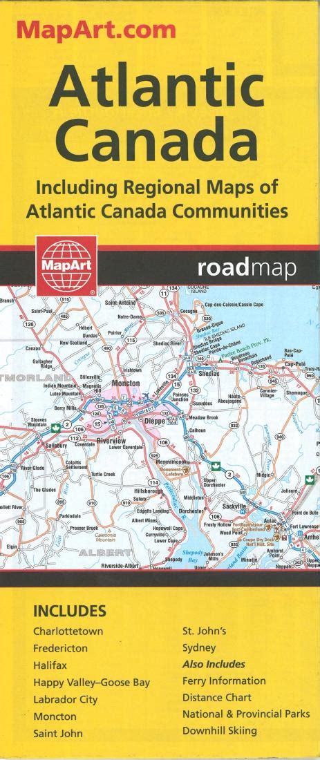 Atlantic Canada Road Map By Canadian Cartographics Corporation Maps