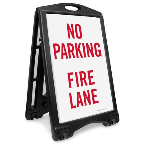 No Parking Fire Lane Sidewalk Sign