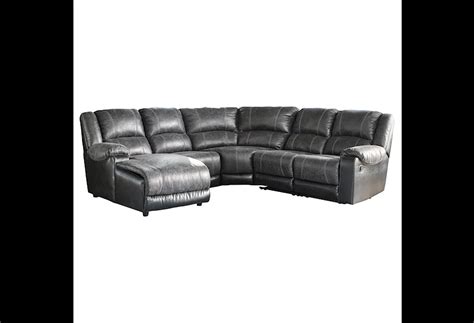 Signature Design By Ashley Nantahala Faux Leather Reclining Sectional