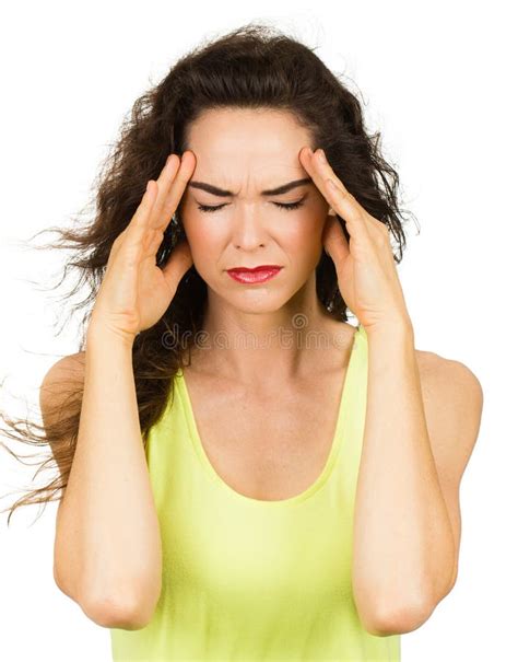 Woman With Bad Headache Stock Photo Image Of Lady Hangover 37748330