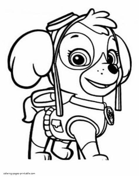 Although she is the only girl in the group but she always wants to experience everything and anything. Paw Patrol printable coloring pages || COLORING-PAGES ...