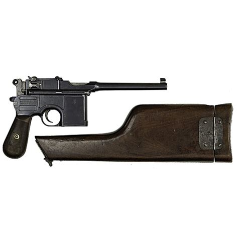 Mauser C96 Broomhandle Pistol With Shoulder Stock Holster Auctions