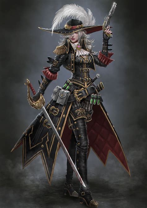 Witch Hunter Fantasy Art Warrior Steampunk Characters Concept Art