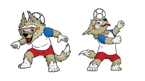 wallpaper fifa world cup zabivaka mascot simple background wolf soccer ball 5120x2880