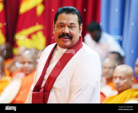 Colombo Sri Lanka 11th Aug 2020 Mahinda Rajapaksa Attends A Ceremony To Officially Assume