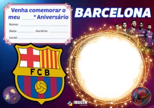 Convite de Aniversário do Barcelona Imagem Legal
