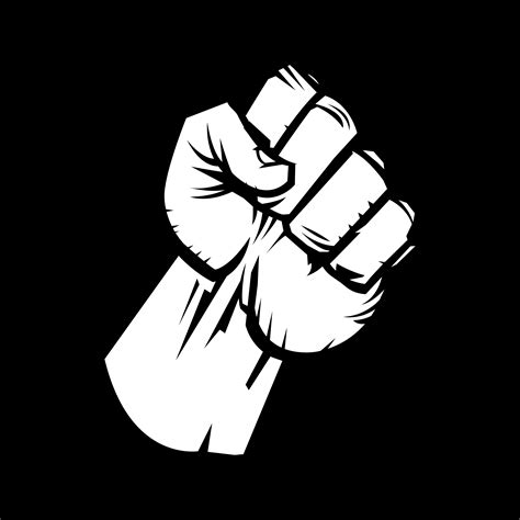 Raised Fist Vector Icon 552383 Vector Art At Vecteezy