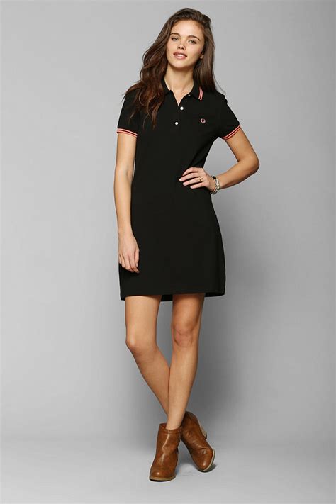Lyst Fred Perry Polo Shirt Dress In Black