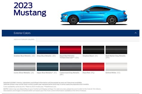 My2023 Mustang Colours 2015 S550 Mustang Forum Gt Ecoboost Gt350