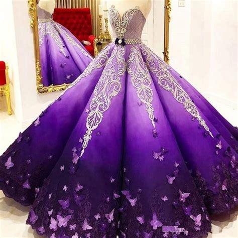 Stunning Purple Princess Quinceanera Dresses Crystal Beads Sash