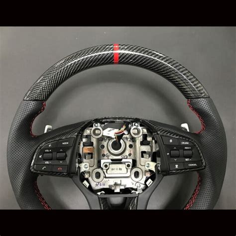 Real Carbon Fiber D Cut Steering Wheels For Hyundai Genesis G80 Sports