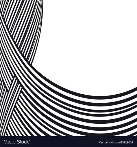 Abstract Background Black And White Curve Lines Vector Image