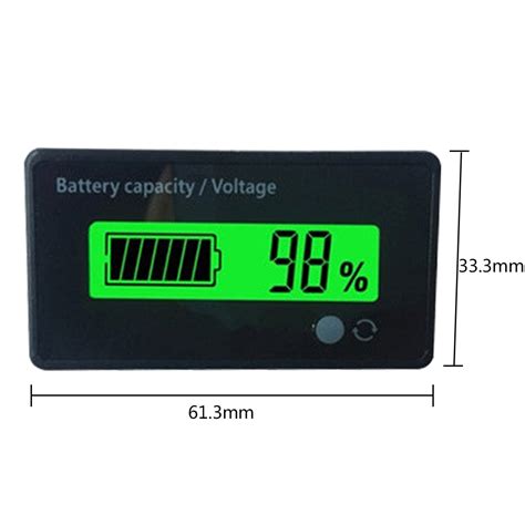 LCD Voltmeter Meter Car V V Lead Acid Lithium Battery Capacity Tester Indicator Monitor