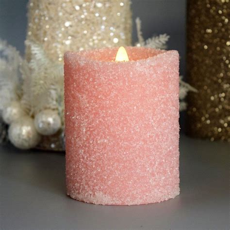 Pink Salt Flameless Candle Flickering Candlesled Flameless Candles