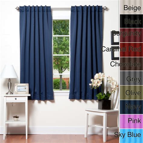 Insulated 72 Inch Thermal Blackout Curtain Panel Pair Contemporary