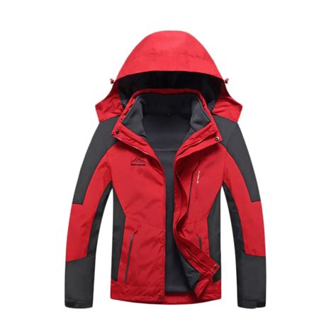 M 4xl Unisex Inner Fleece Waterproof Hooded Jacket Outdoor Sport Warm
