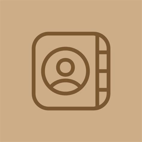 Contacts Cute Beige App Icon Icono De Aplicación Diseño De Iconos De