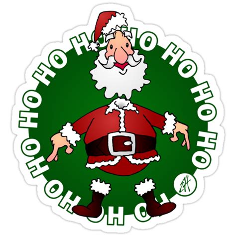 Santa Claus Ho Ho Ho Stickers By Cardvibes Redbubble