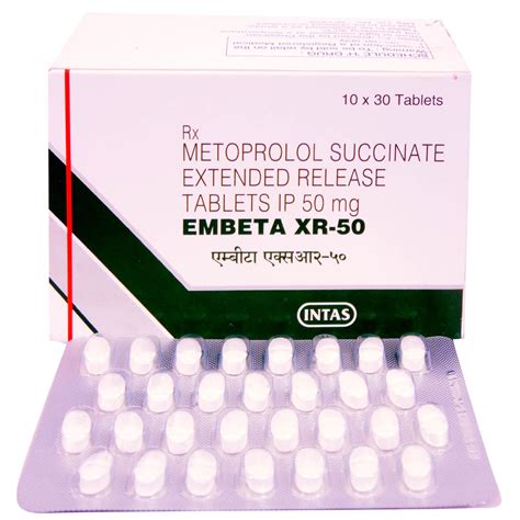 Metoprolol Succinate Extended Release Tablets Ip Packaging Type Box
