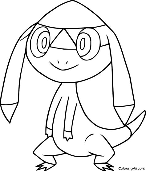 Cute Helioptile Coloring Page Coloringall
