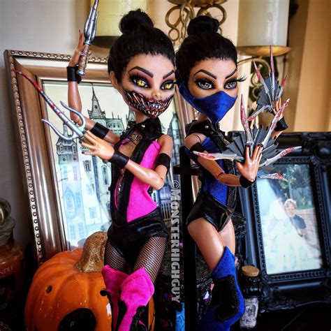 Kitana And Mileena Custom Dolls Custom Monster High Dolls Monster High