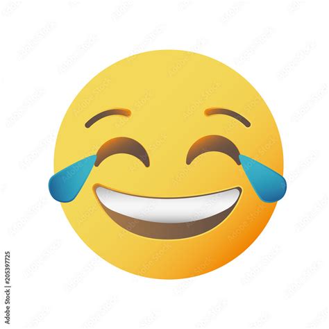 Face With Tears Of Joy Emoji Stock Vector Adobe Stock