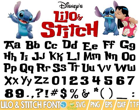 Lilo And Stitch Font Svg Ttf Files Lilo And Stitch Alphabet Inspire
