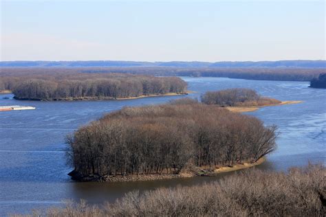 Meandering Straight in the Mississippi at Bellevue State Park, Iowa
