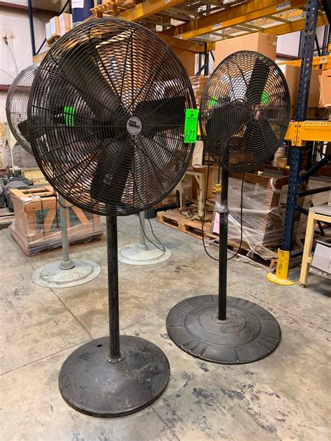 Lot Of 2 Leading Edge And Dayton Pedestal Fans