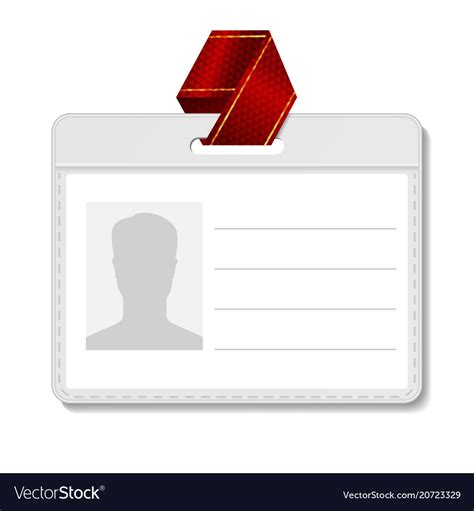 Identification Badge Id Card Blank Name Royalty Free Vector